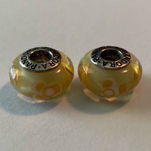 Set of Two Pandora murano glass beads